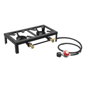 Portable Double Burner Camping Propane Stove