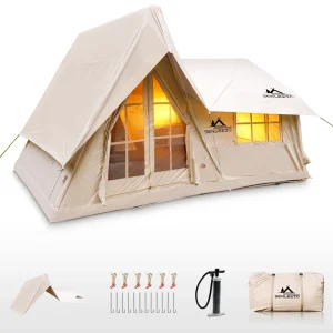 6-8 Person Inflatable 4-Season Stove Tent